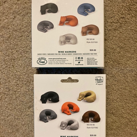 Dachshund Winer Dogs or Cat Wine Lives Wine Markers - Picture 2 of 8